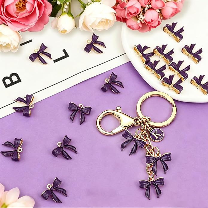 Bow Charms for Bracelet Jewelry Making Cute Bracelet Charms | 18Pcs, Bow Charms - Image 3