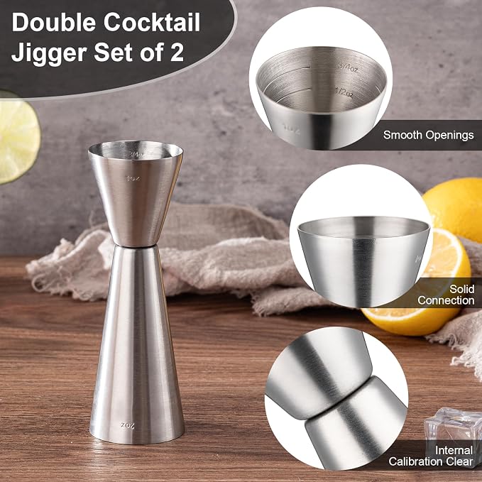 Briout Jigger for Bartending, Double Cocktail Jigger Japanese Premium 304 Food - Image 2