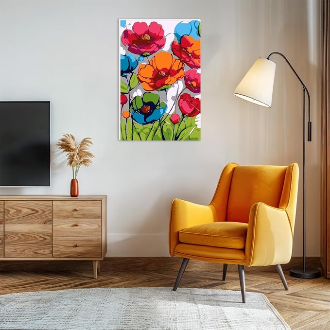 Lxmsja Poppies Paint by Numbers Kit - Image 3