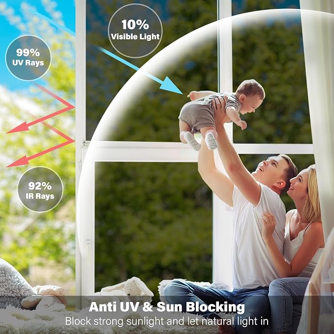 Kromapolis One Way Window Privacy Film Reflective Mirror Home Window Tint - Image 3
