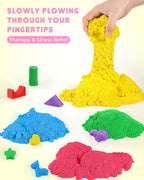 AtMini Play Sand with 6 Colored Sands of 11lbs, Including a Sand Tray with Lid - Image 3