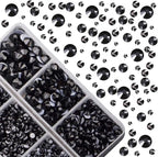 4000pcs Mixed Size Hot Fix Round Crystals Gems Glass Stones Hotfix Flat Back - Image 2