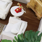 Dollhouse Couch with Pillow 1 12 Scale Miniature Sofa Arm Chair Living Room - Image 3