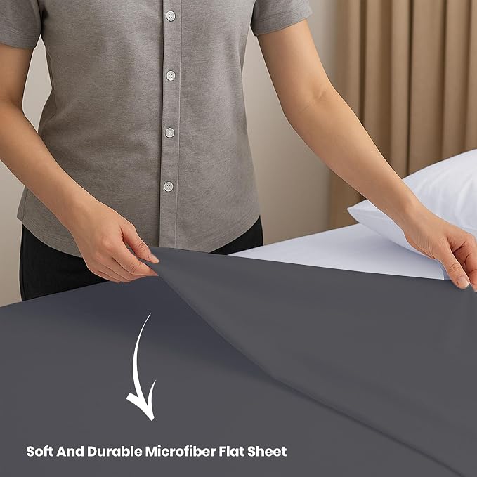 GOLD TEXTILES Twin Flat Sheet 24 Pack – Brushed Microfiber Top Sheets - Image 3
