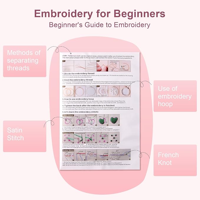Haootadiy Beginner Embroidery Kit - Image 8