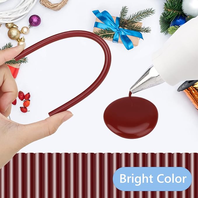 Manarty Wine Red Hot Glue Sticks, All Temperature Adhesive EVA Glue Sticks - Image 3