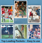 HERKKA Trading Card Sleeve Pages, 100 Pack 9 Pocket Album Pages 11 Holes Fit 3 - Image 6