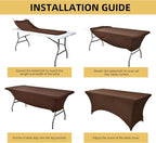 10-Pack 6ft Spandex Table Covers - Image 5