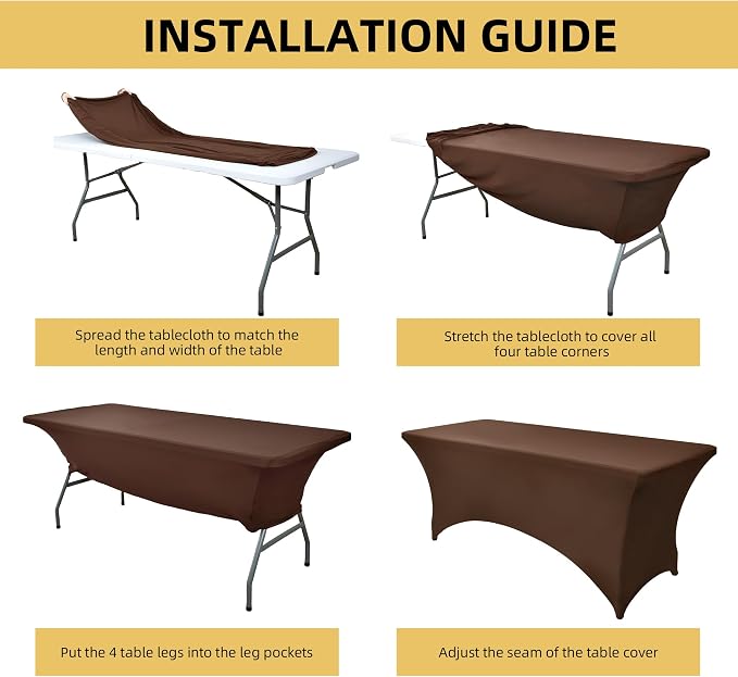 2-Pack 8ft Spandex Table Covers - Image 5