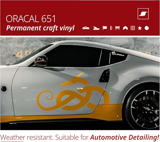 ORACAL 651 Gloss Golden Yellow Permanent Vinyl Tape Roll – Premium Adhesive Film - Image 4