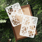 2Pcs Bubbles Stencils for Painting, 11.69"x8.27" Reusable Plastic Blowing - Image 4