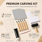 Linocut Kit with 3 Blocks, Linoleum Blocks - Image 3