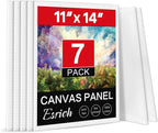 ESRICH Canvas Boards for Painting, 7 Pack Canvases for Painting 11x14 Cotton by ESRICH