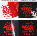 FUNKAKA Red HTV Heat Transfer Vinyl Bundle, 10 Sheets Sticky HTV Vinyl - Image 5