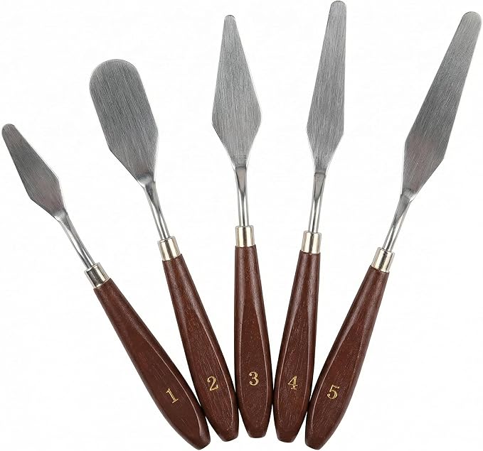 5-Piece Icing Spatula Set, Stainless Steel Cake Frosting Spatulas & Palette by syihah