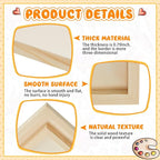 Barydat 1 Pack Wood Canvas Board 10 x 8 Unfinished Wood Canvas Wooden Panel - Image 3