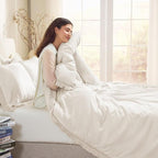 Andency Comforter Full Size Set Beige, 3 Pieces Boho Tassel Lightweight Bedding - Image 6