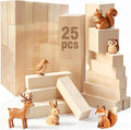 25 PCS Basswood Carving Blocks, 4 Sizes Wood Carving kit, Soft Texture Solid by Garpphst