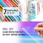 TECKWRAP Holographic Opal Craft Vinyl 12" x 12" 7 Sheets/Pack - Image 4