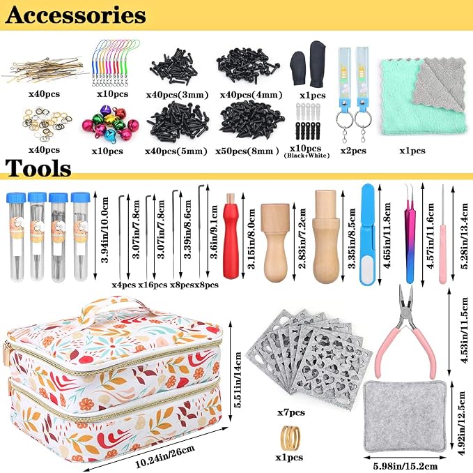 Veroave 385 PCS Needle Felting Kit, Complete Needle Felting Tools and Supplies - Image 2