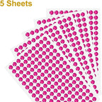 HARFINGTON 5 Sheet/800pcs Rhinestone Adhesive Stickers Self Adhesive Acrylic - Image 3