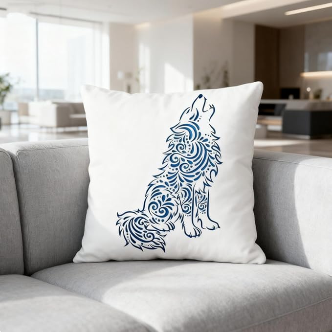 TIAMECH A4 Reusable Mandala Wolf Stencil - Image 5