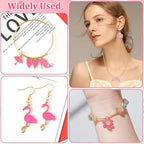 SANNIX 110Pcs/55 Pairs Pink Charms, Valentine Charms - Image 7