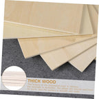 15PCS Wood Pieces for Crafts DIY Unfinished Wooden Basswood Craft Board for - Image 3