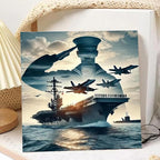 hkejoi Navy Paint by Numbers Kit - Image 2