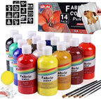 Colorful Permanent Fabric Paint Set, 14 Colors 8.3oz Textile Paint - Image 8