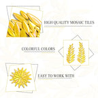 Yoption Petal Mosaic Tiles for Crafts, 200g Flower Leaf Ceramic Tiles Pieces - Image 5