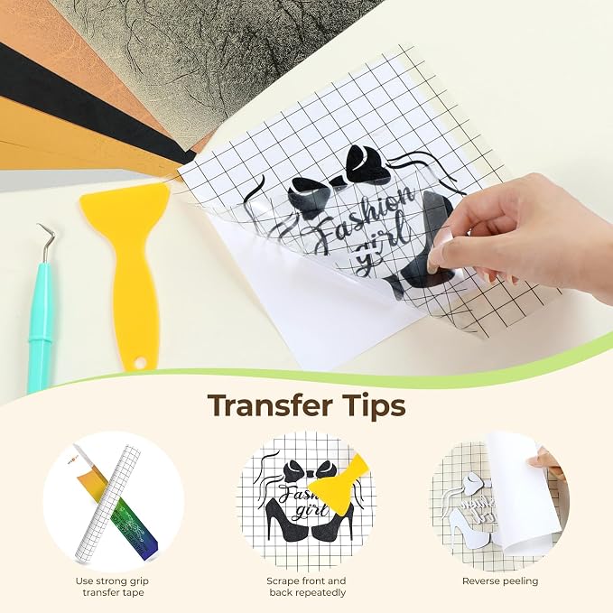 HTVRONT Permanent Vinyl 8-Pack for Crafters Textured Matte | Waterproof - Image 6