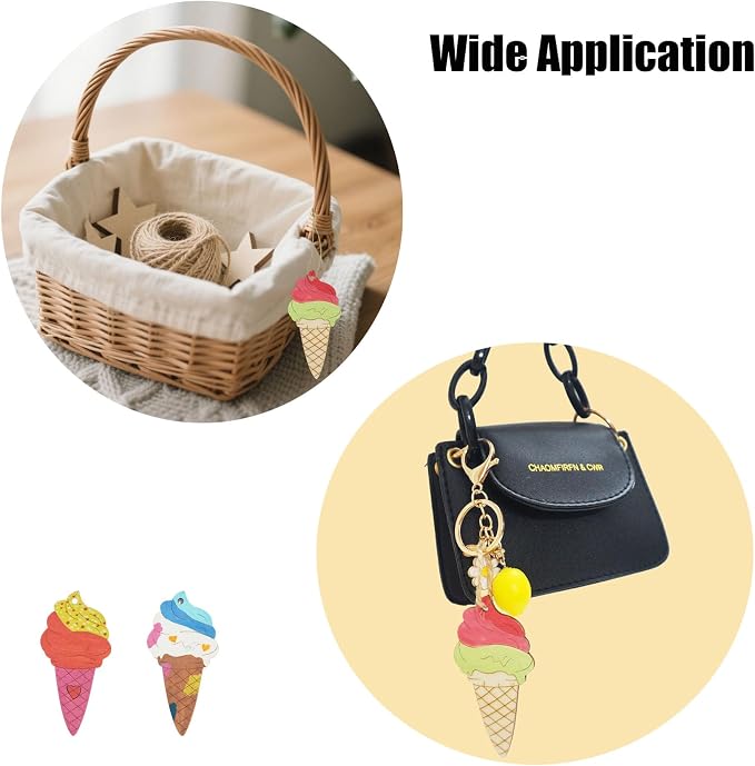 30 Pcs Wooden Ice Cream Decor Unfinished Wood Crafts - Image 7
