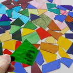LITMIND 2.2LB Transparent Mixed-Color Stained Glass Scraps - Image 6