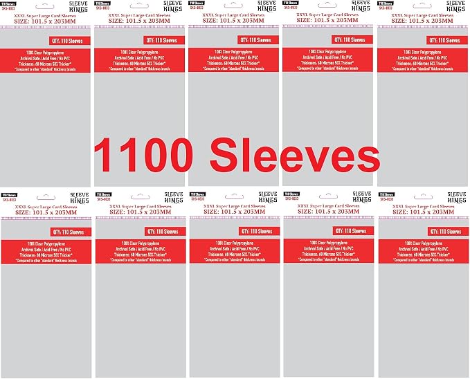 Sleeve Kings XXXL Super Large Card Sleeves 101.5 X 203 mm by SleeveKings
