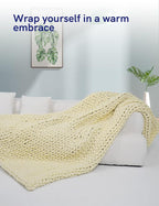 YnM Chenille Weighted Blanket, Handmade Chunky Knitted Design, Soft and Cozy - Image 3