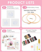TINDTOP Embroidery Kit for Adults, Cat Embroidery Practice Kit | for Beginners - Image 2