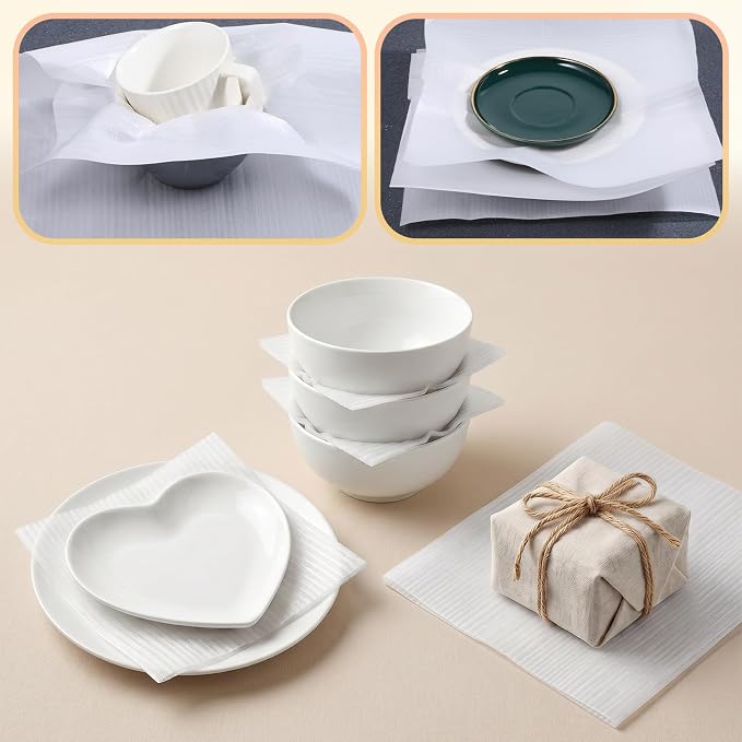 12"x12" Foam Wrap Sheets for Packing, 50 Pack Dish Packing Supplies for Moving - Image 3
