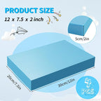 LuckyFoam Blue 4 Pack 12x7.5x2 inch Foam Sheets 2 Inch | Polystyrene Rectangles - Image 2