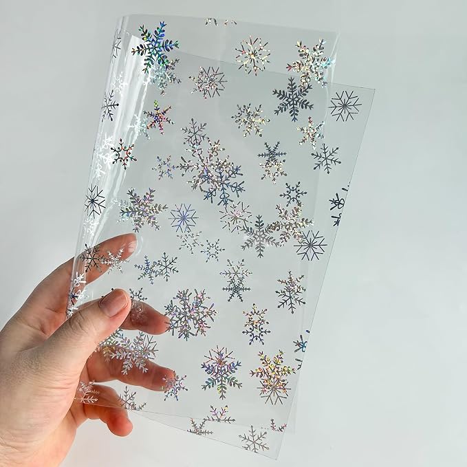 Transparent Waterproof PVC Vinyl 10 Pcs 8.3 x 11.8 inches Iridescent Shine - Image 5