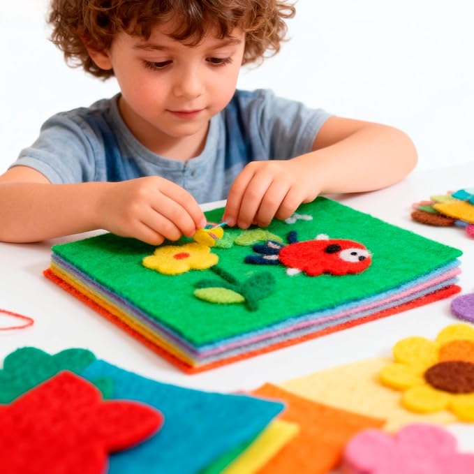 120 Pcs Craft Felt Sheets, 4 x 4 inch Soft Felt Squares - Image 7