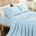 Full Sheet Set 4 Piece, Wrinkle Free, Oeko-Tex Certified Bedsheets，Sky Blue by Dreava