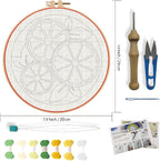 FREEBLOSS Punch Needle Kit Embroidery Punch Needle Starter Craft Set Lemon - Image 2