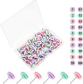 ELANE 100 Pcs Thumb Tacks for Wall Hangings, Flat Thumb Tacks and Push Pins by ELANE