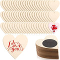 Qunclay 80 Pcs 1.5 Inch Wooden Heart Magnets by Qunclay