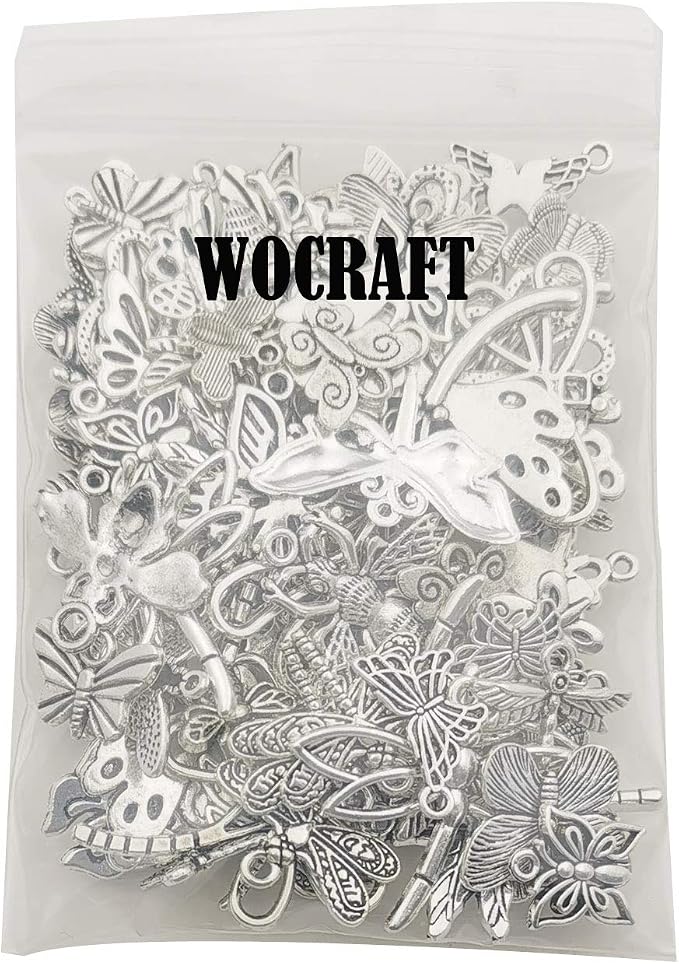 100g About Craft Supplies Mixed Butterfly Dragonfly Bee Insect Charms - Image 5