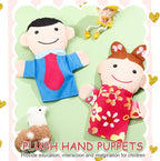 6 Pcs Family Style Hand Puppets Soft Plush Puppet Family Members Cute Hand Toys - Image 6