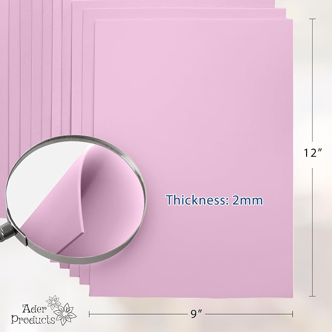 Baby Pink EVA Foam Sheets for Crafts, 9 x 12 Inch, 2mm Thickness – Ideal for - Image 2