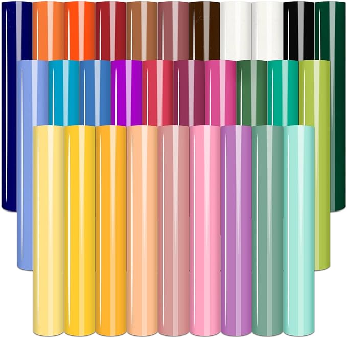 Tintnut Colorful Puff Heat Transfer Vinyl, easy cut & weed, stretch washable by Tintnut