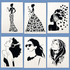 TIAMECH 6 Pcs A4 Reusable Girls Stencils - Image 2